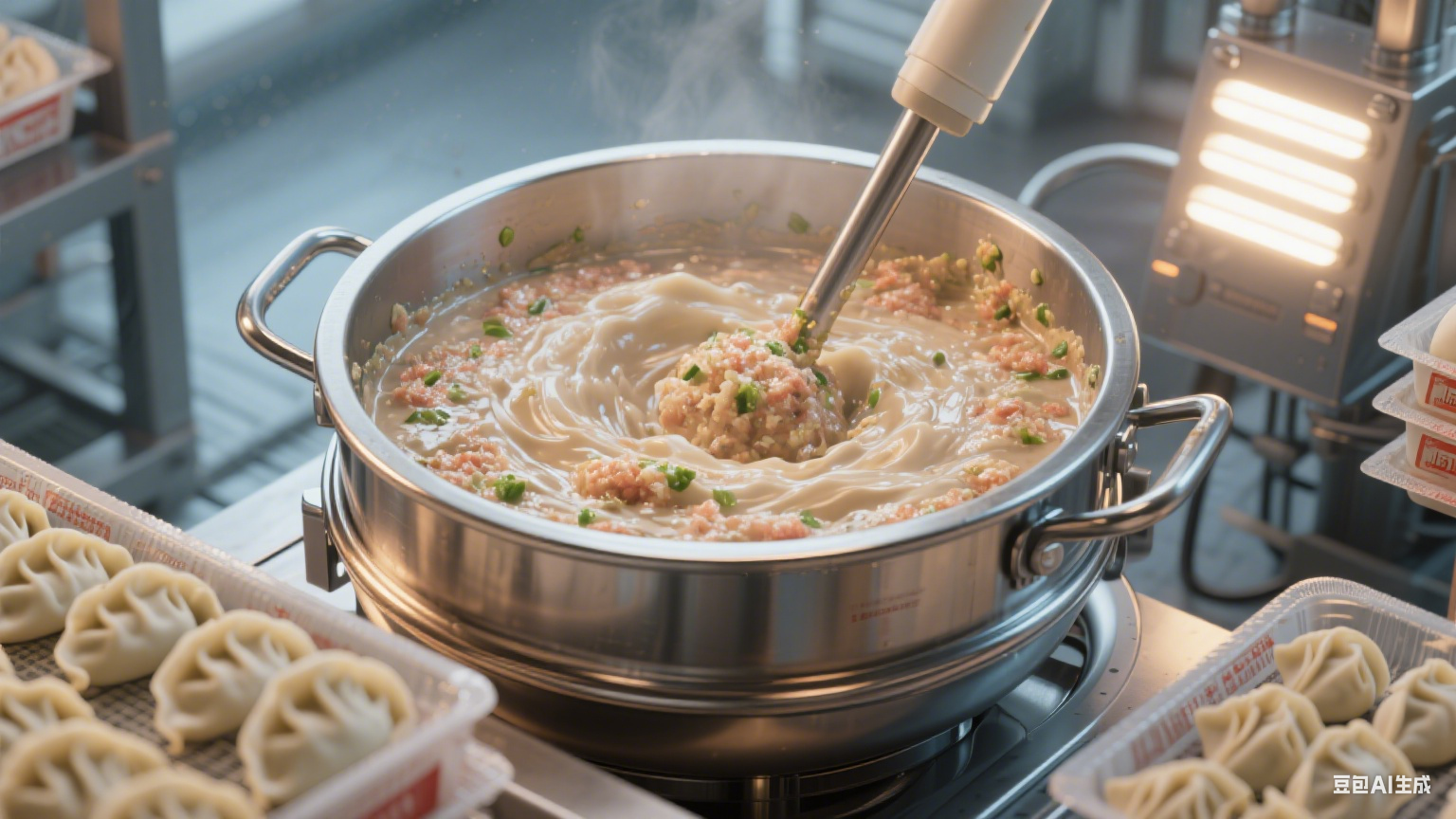 夹层锅应用于速冻饺子馅制作：搅拌均匀易成型，饺子口感佳(图6)