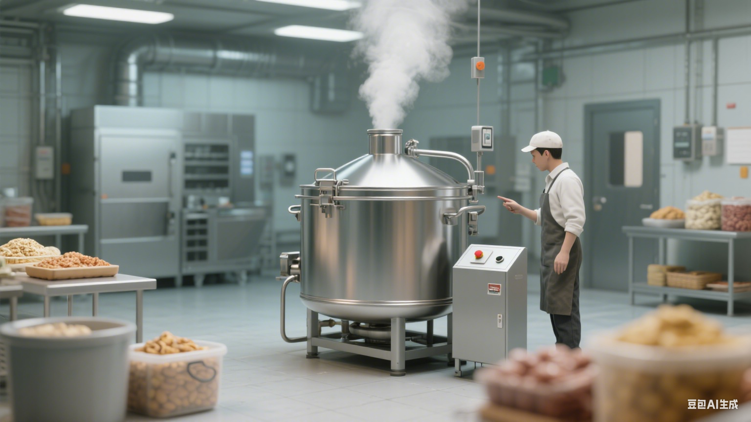 蒸汽夹层锅压力可控：根据需求调节，适应不同加工场景(图5)