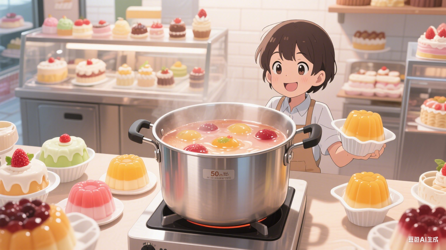 夹层锅让制作果冻更简单：加热溶解均匀，凝固效果超出色(图6)