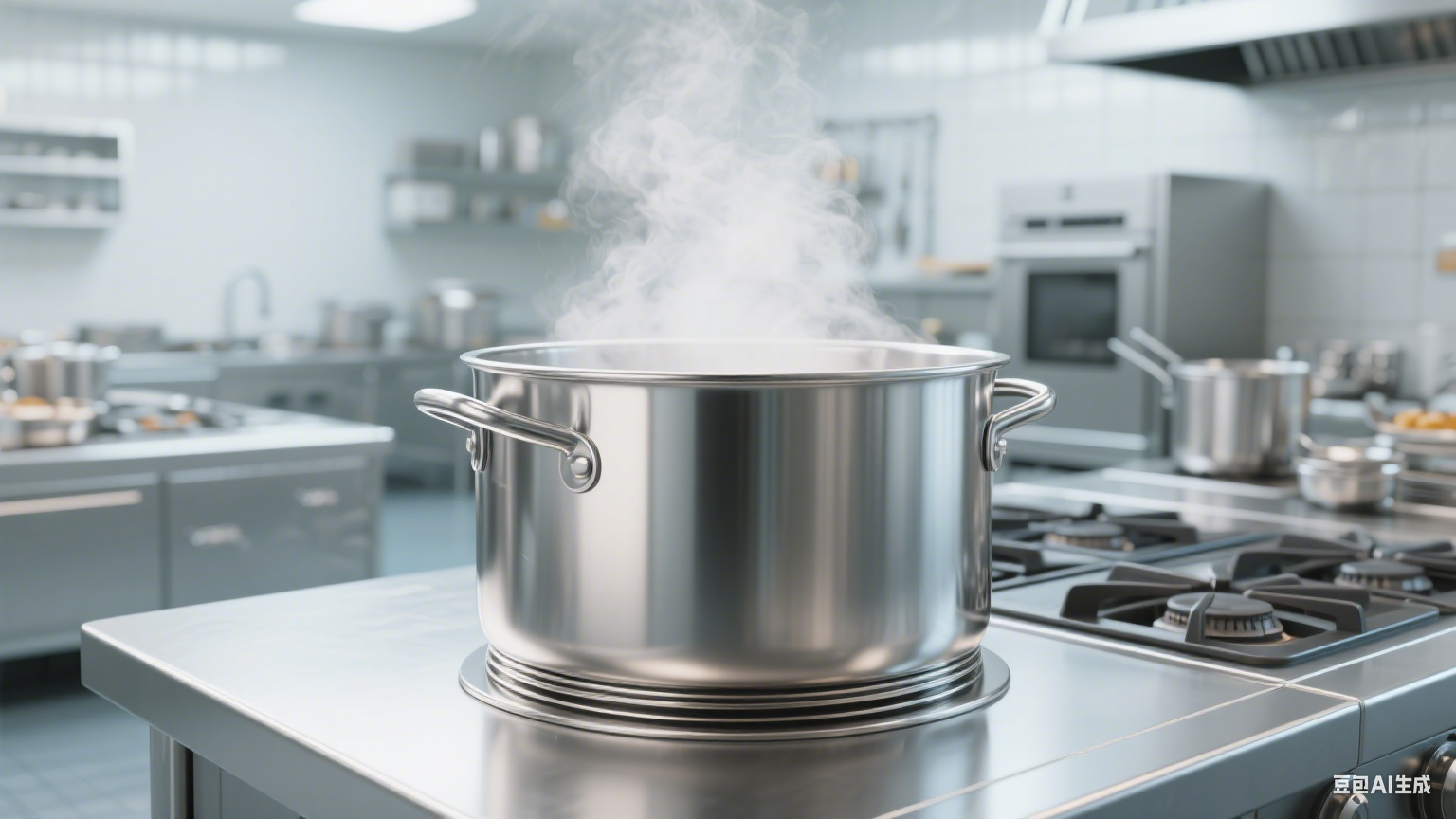 不锈钢夹层锅抗冲击：不易变形损坏，适应厨房复杂环境(图6)