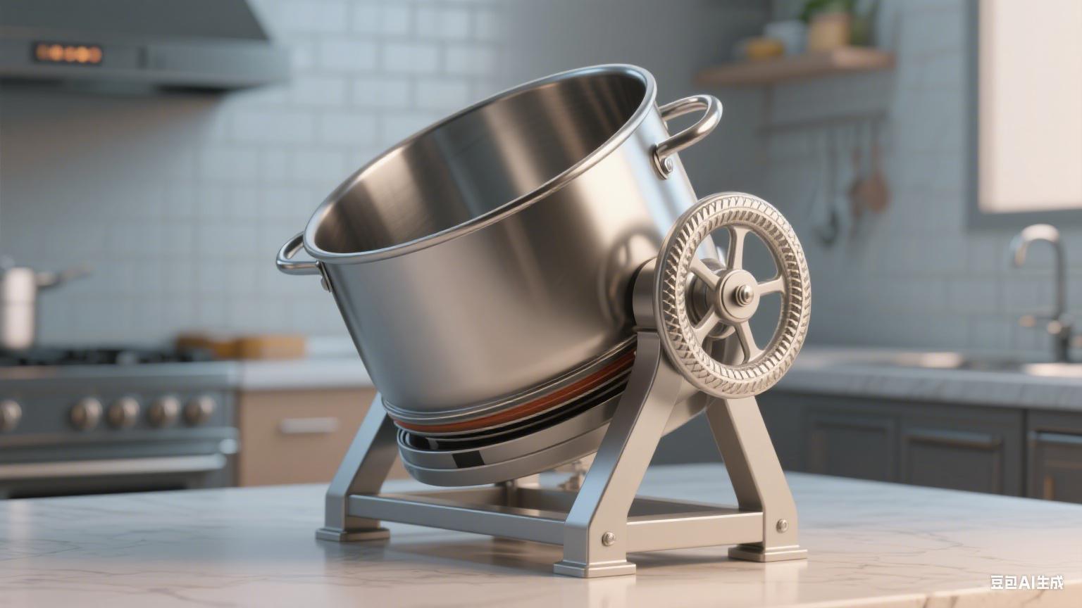 可倾式夹层锅操作灵活：倾倒角度可调，适应不同容器接料(图4)