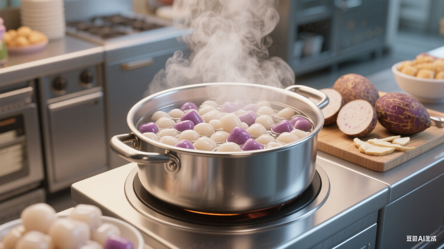 夹层锅适用于芋圆制作：蒸煮均匀 Q 弹，甜品配料超良好(图5)