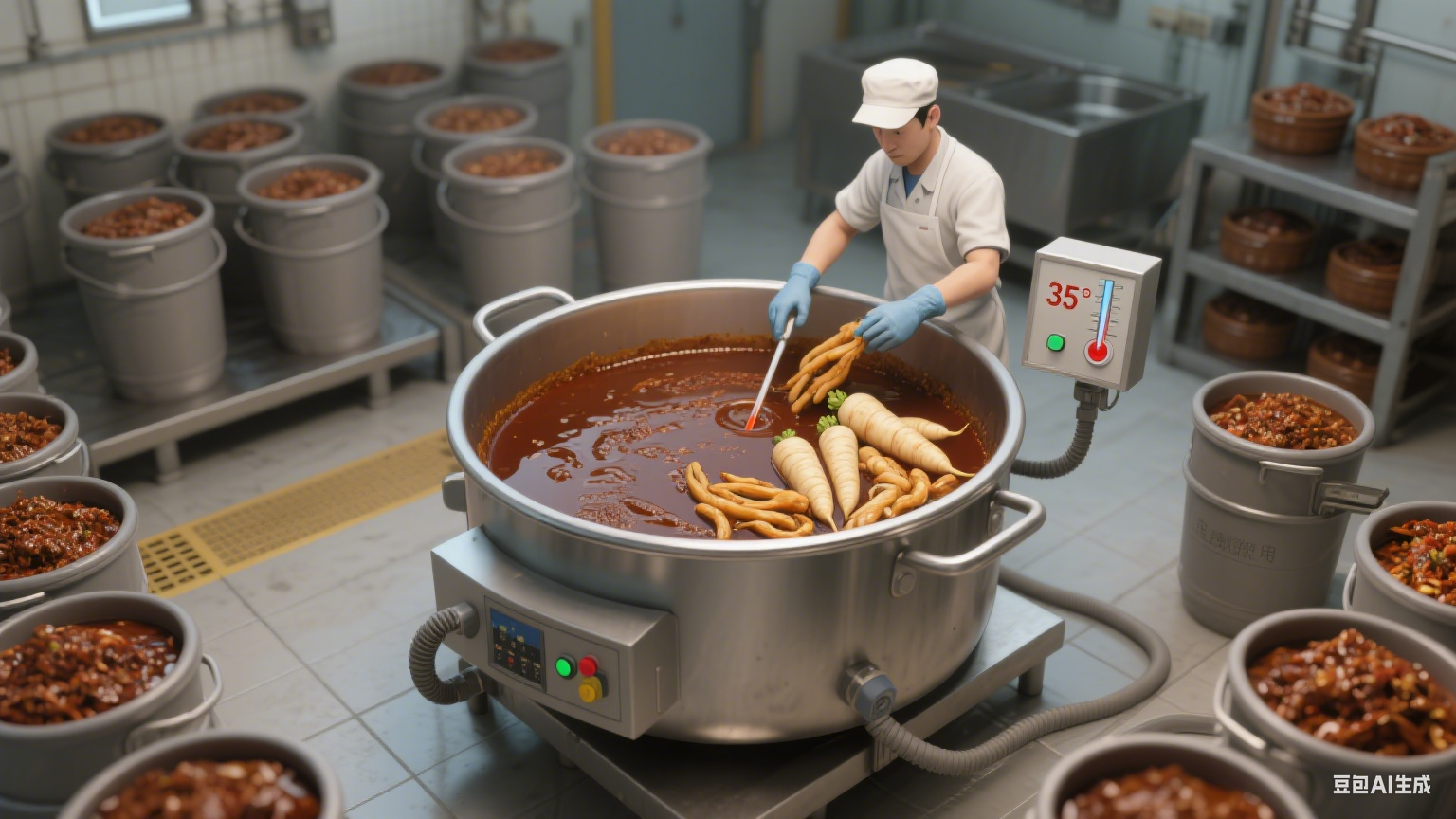 电加热夹层锅温度稳定：长时间加热不波动，食品品质一致(图4)