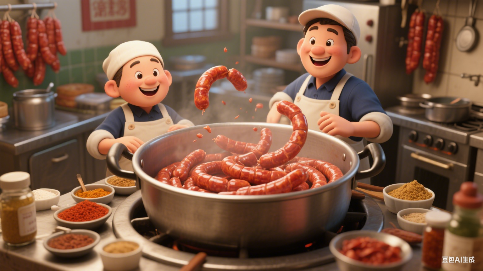 夹层锅应用于腊肠加工：腌制加热一体，风味浓郁超美味(图7)