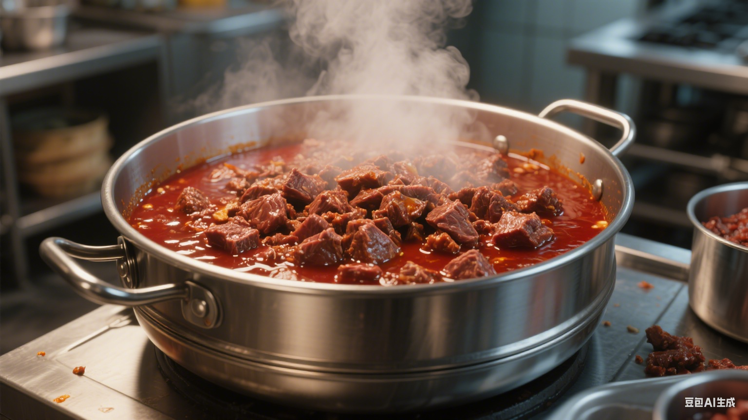 夹层锅应用于牛肉酱制作：炒料均匀颗粒足，夹馍下饭超美味(图7)