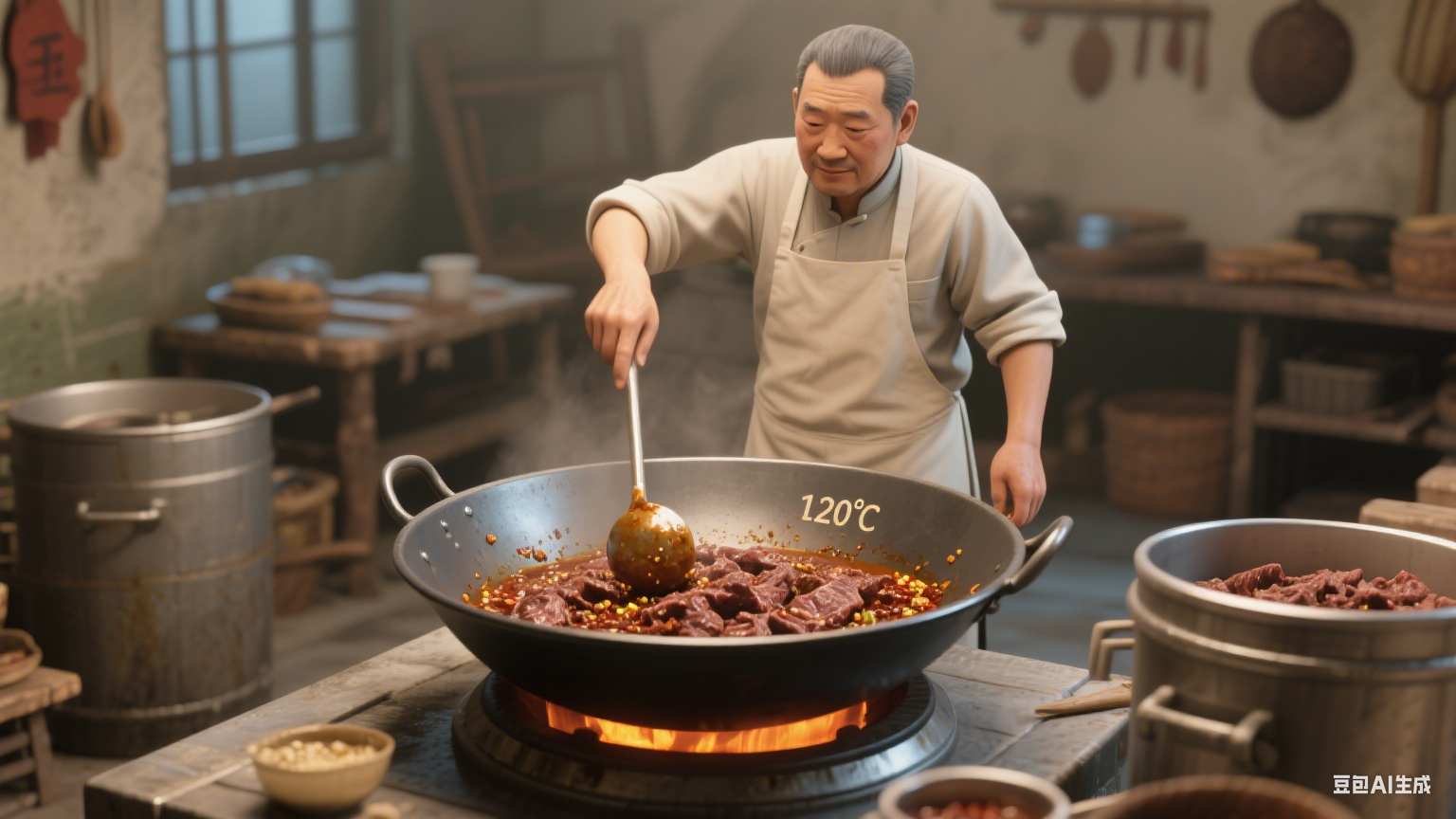 夹层锅应用于牛肉酱制作：炒料均匀颗粒足，夹馍下饭超美味(图4)