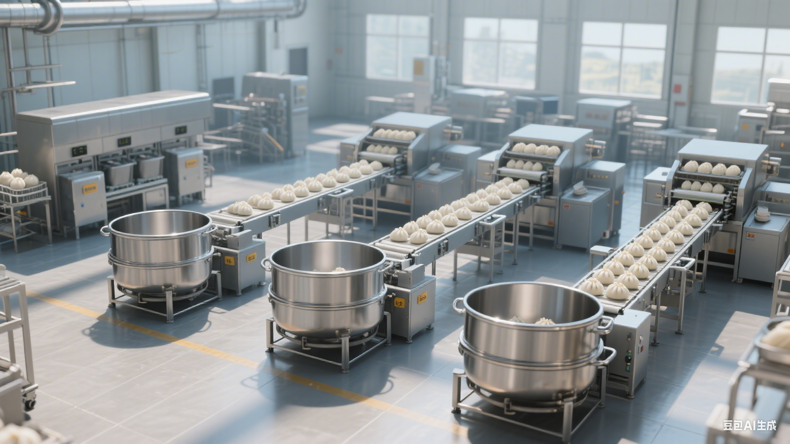 夹层锅适用于速冻包子馅制作：搅拌均匀易包制，包子口感佳(图5)