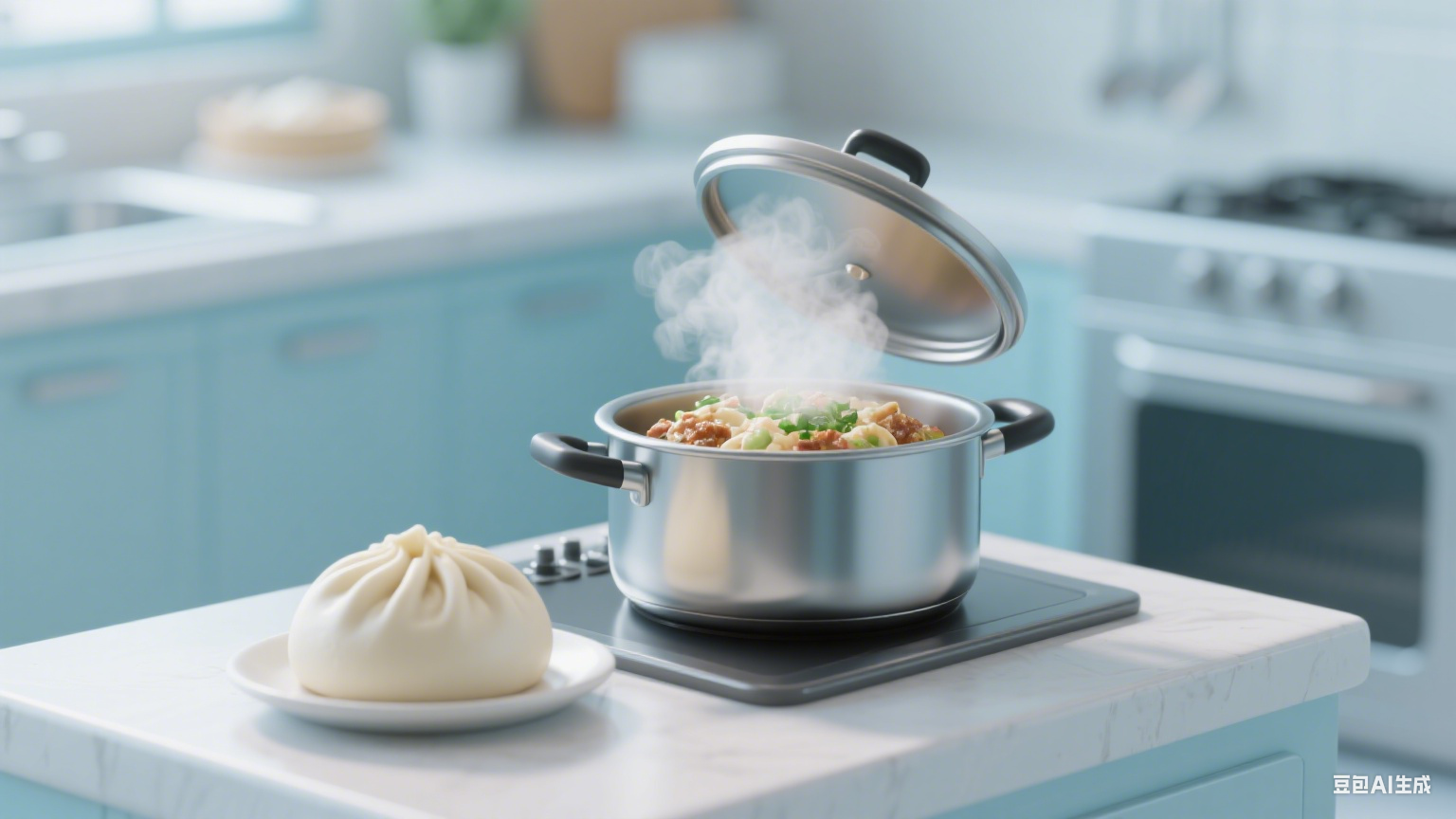 夹层锅适用于速冻包子馅制作：搅拌均匀易包制，包子口感佳(图7)