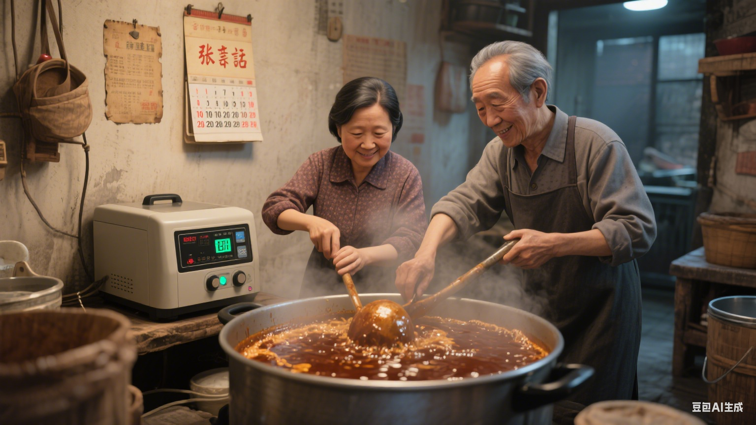 蒸汽夹层锅自动化程度高：可自动控压控温，减少人工操作(图5)