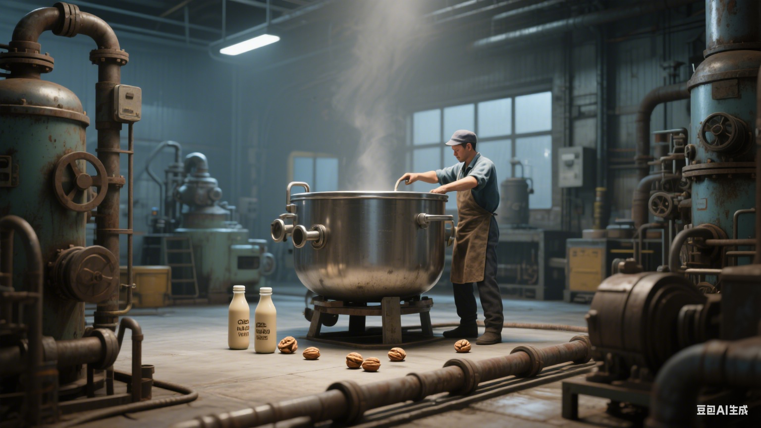 夹层锅应用于核桃露制作：研磨加热同步，口感细腻超营养(图5)