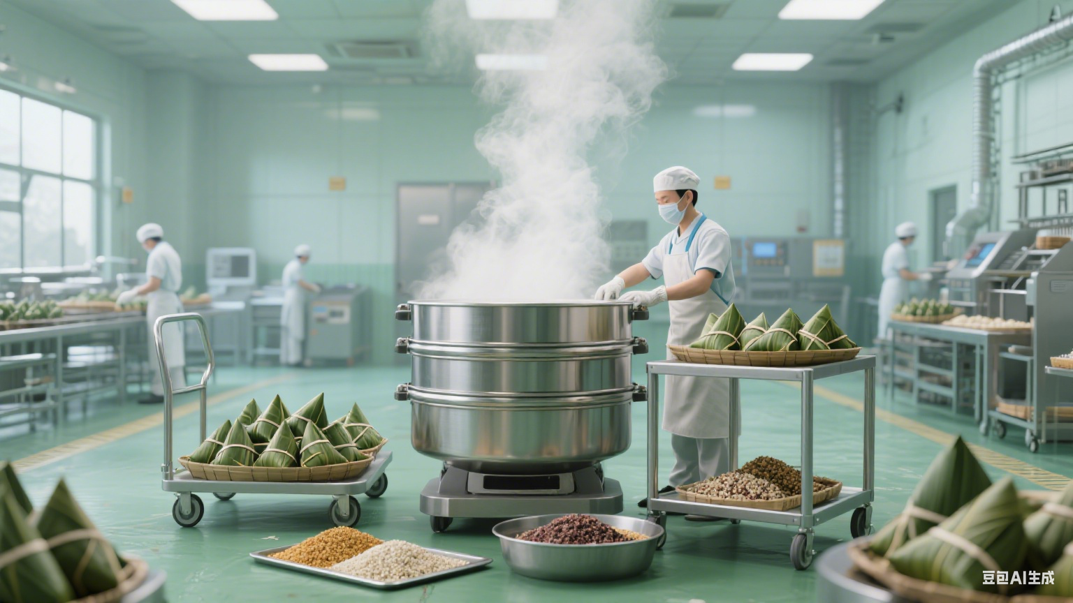 夹层锅应用于粽子加工：蒸煮均匀入味，端午美食超受欢迎(图6)