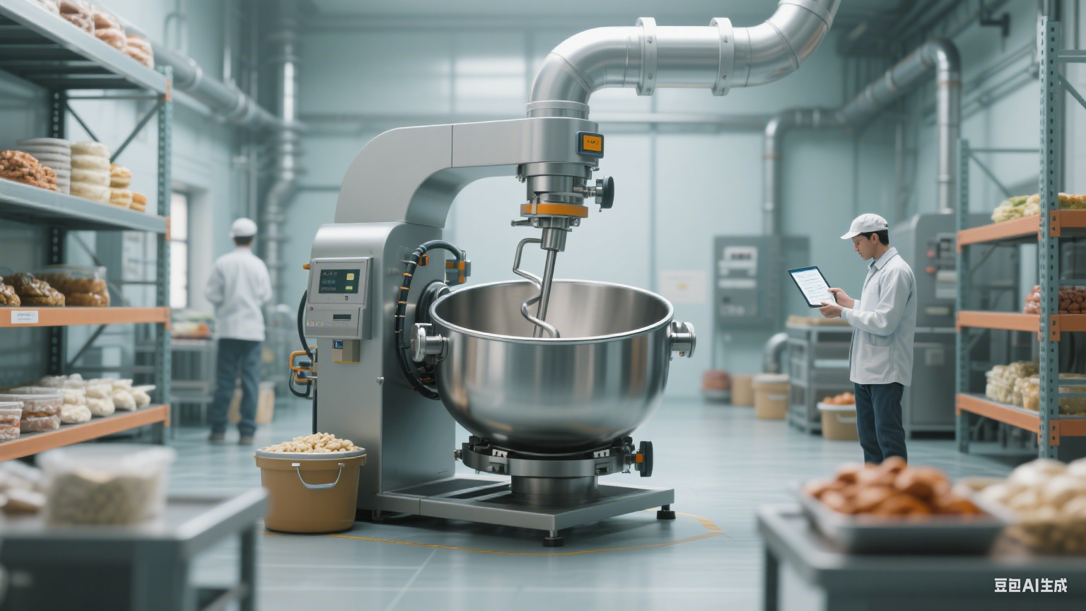 夹层锅搭配搅拌功能,酱料混合均匀,减少人工投入(图5) 夹层锅搭配搅拌功能,酱料混合均匀,减少人工投入(图5)