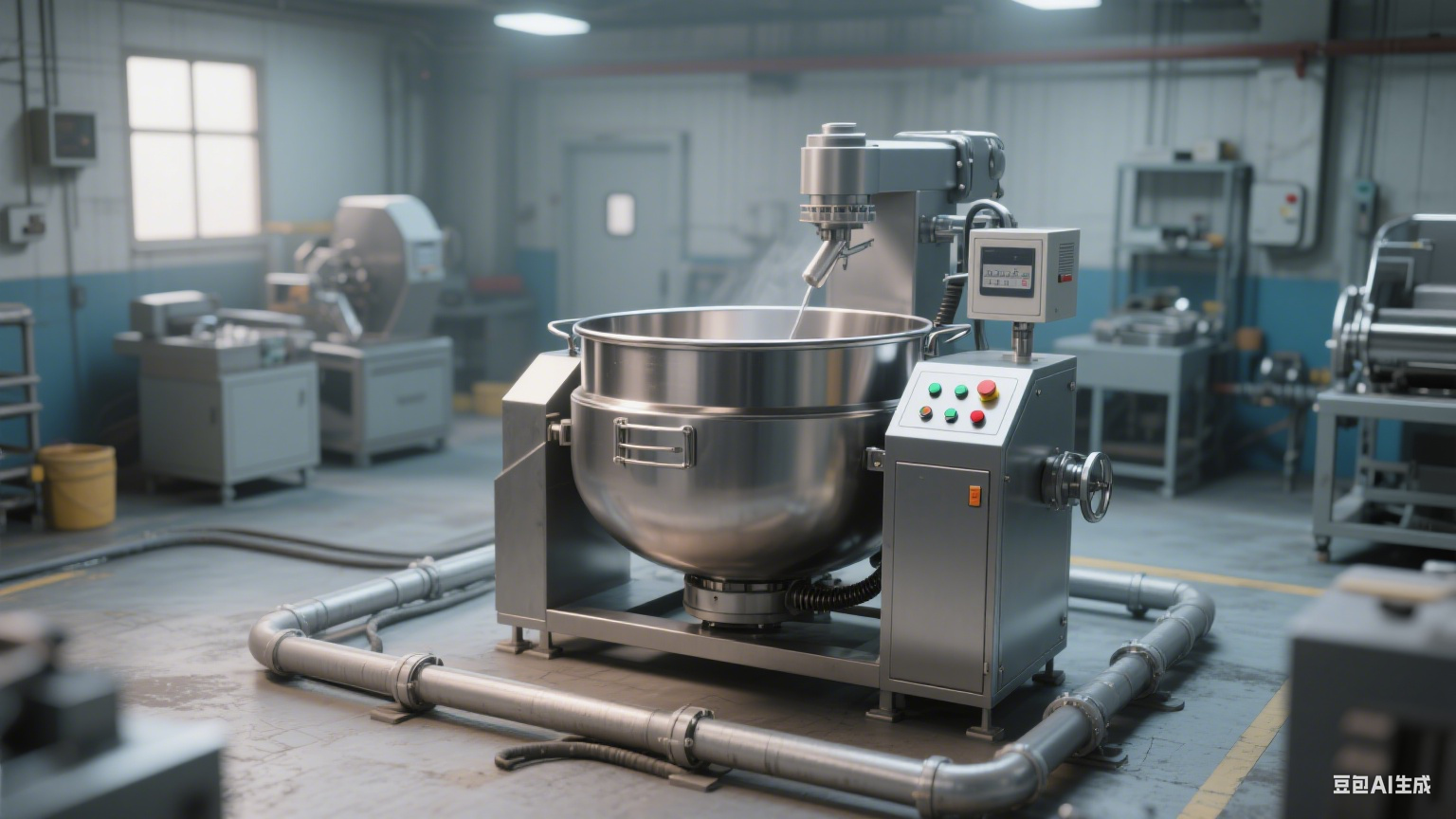 夹层锅适配不同热源:电加热、蒸汽加热灵活选(图1) 夹层锅适配不同热源:电加热、蒸汽加热灵活选(图1)