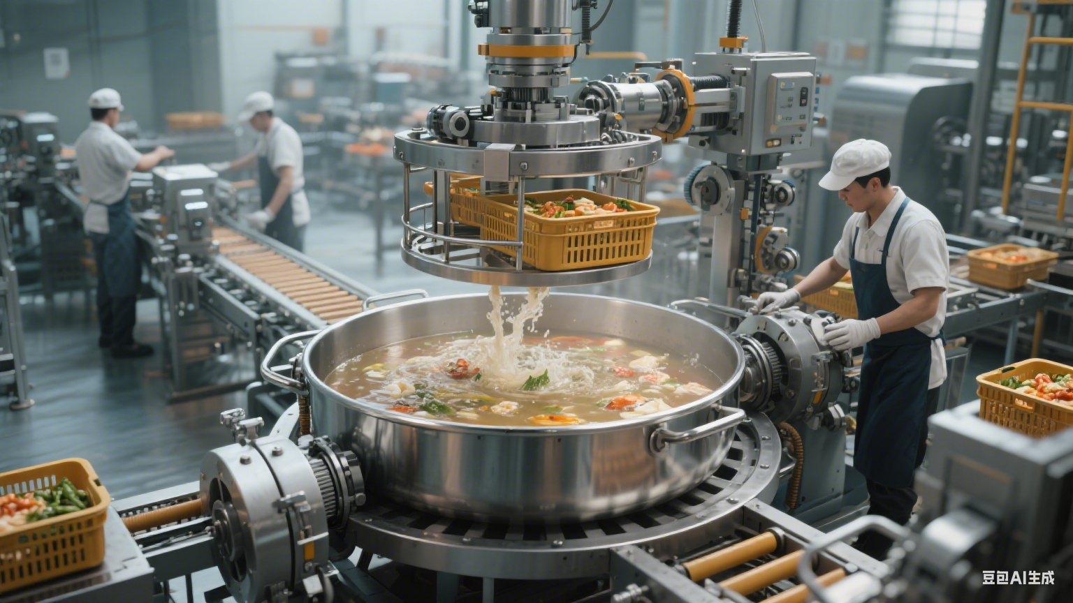 自动翻筐汤夹层锅：工作原理揭秘，比普通款强在哪？(图5)