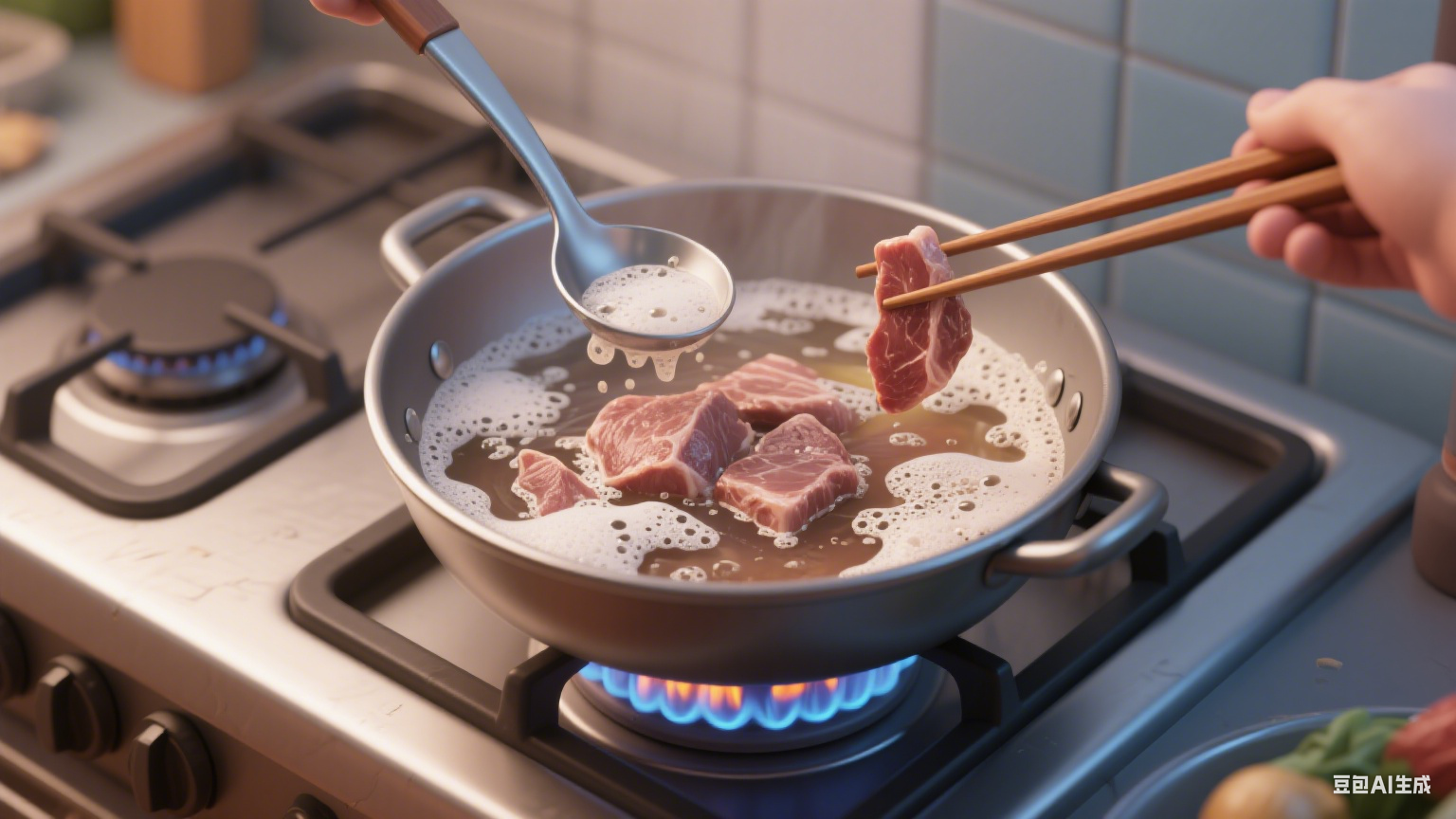 蒸汽夹层锅咋给肉焯水？(图4)