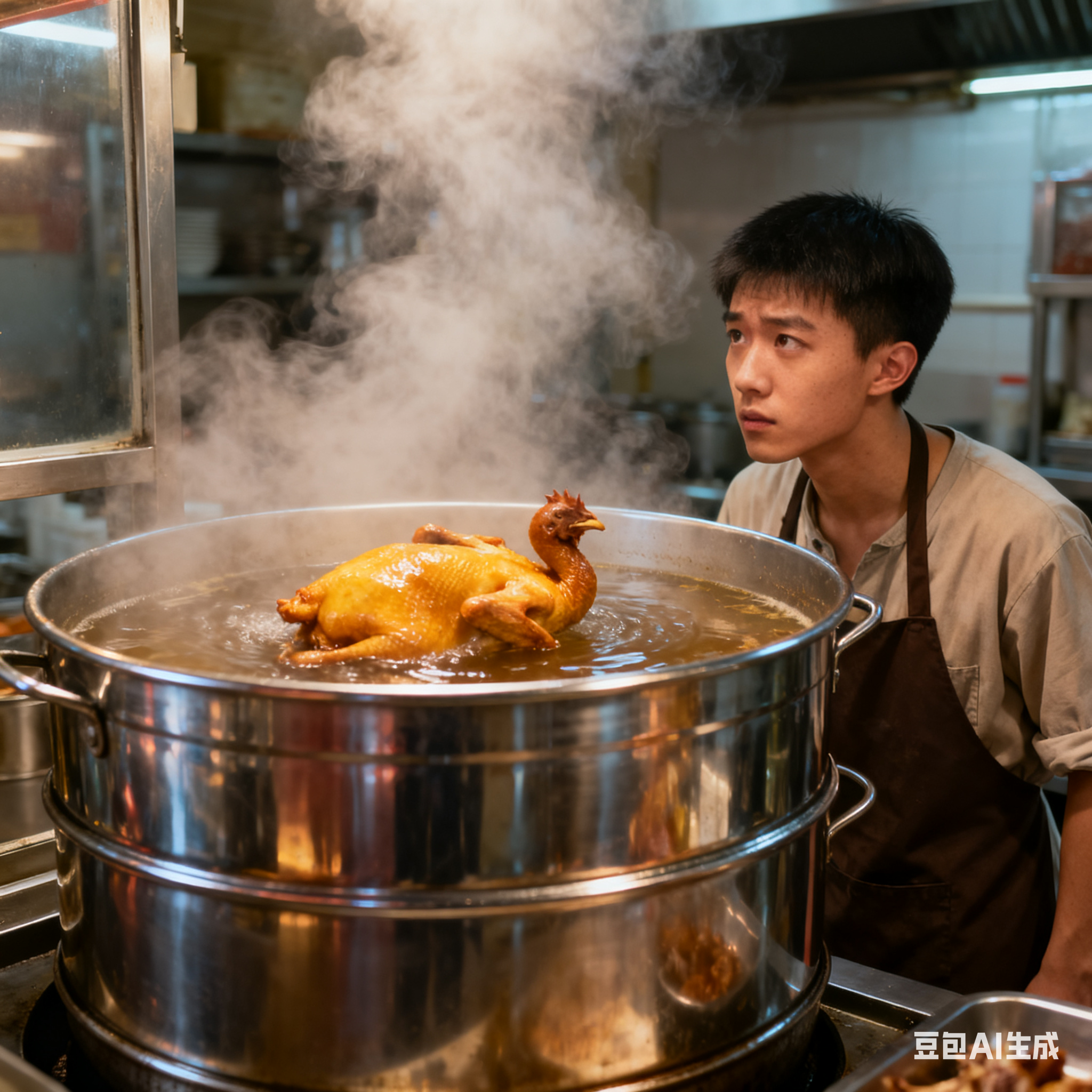 烧鸡不锈钢煮肉夹层锅，会把鸡骨头煮烂吗？(图1)