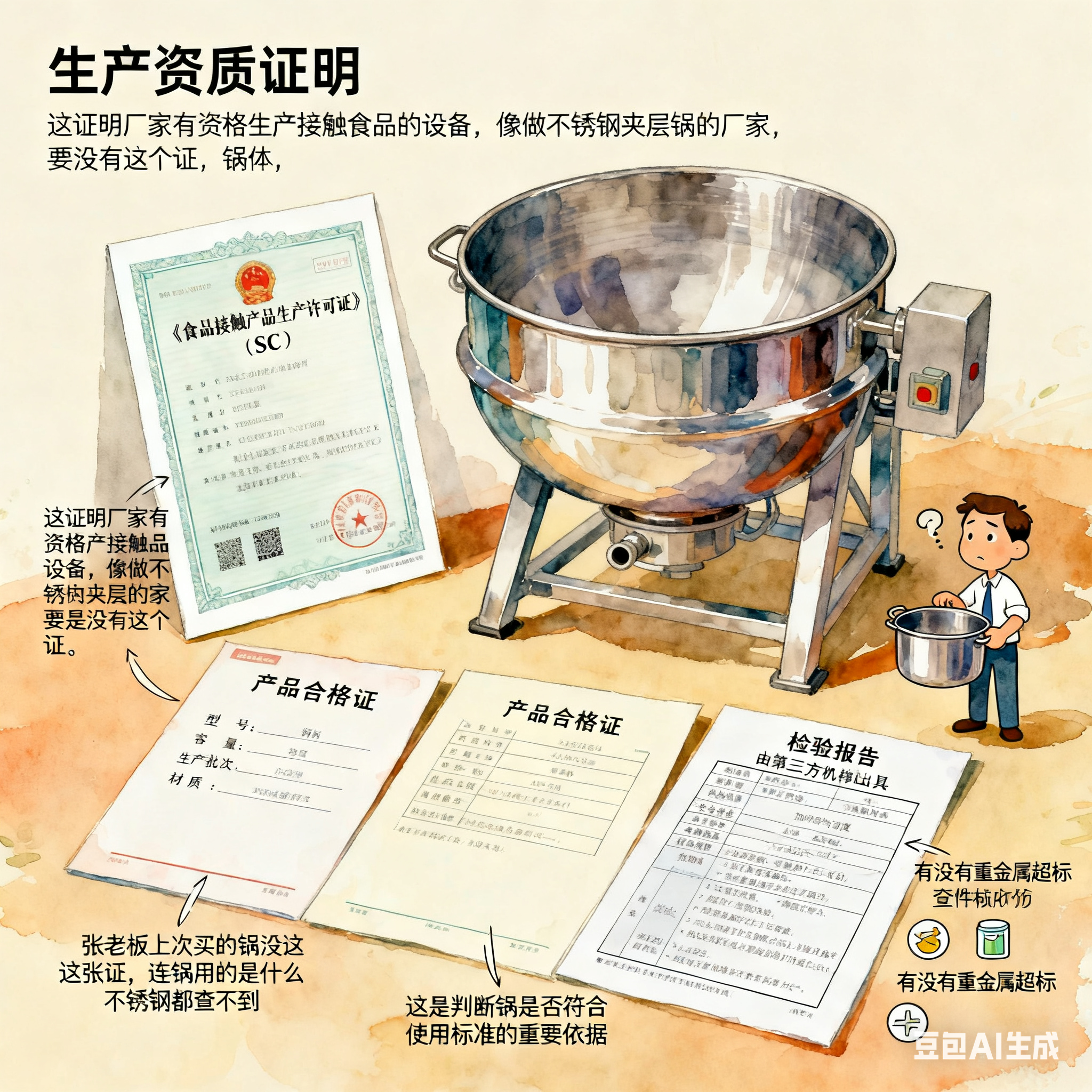 夹层锅带手续吗？质量靠谱不？(图2)