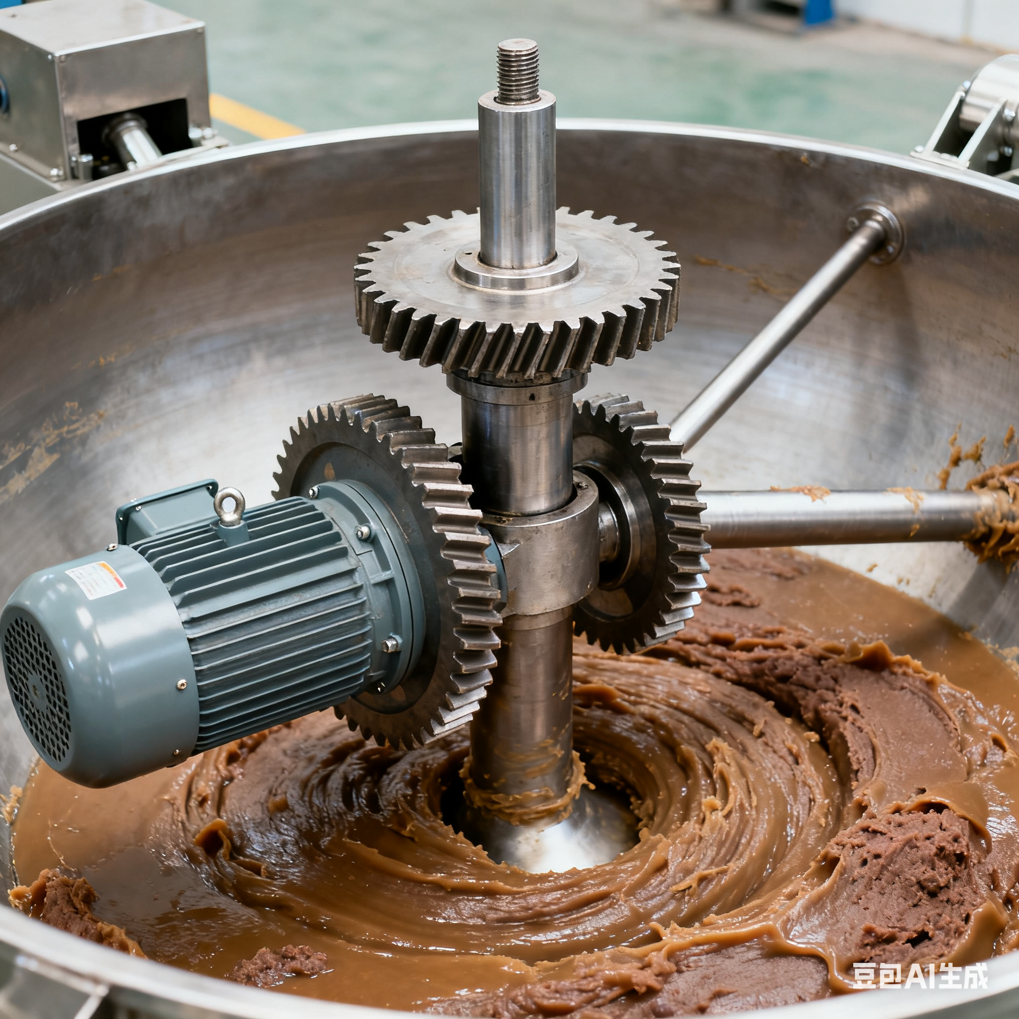 304 不锈钢电加热夹层锅，有几个齿轮？(图4)