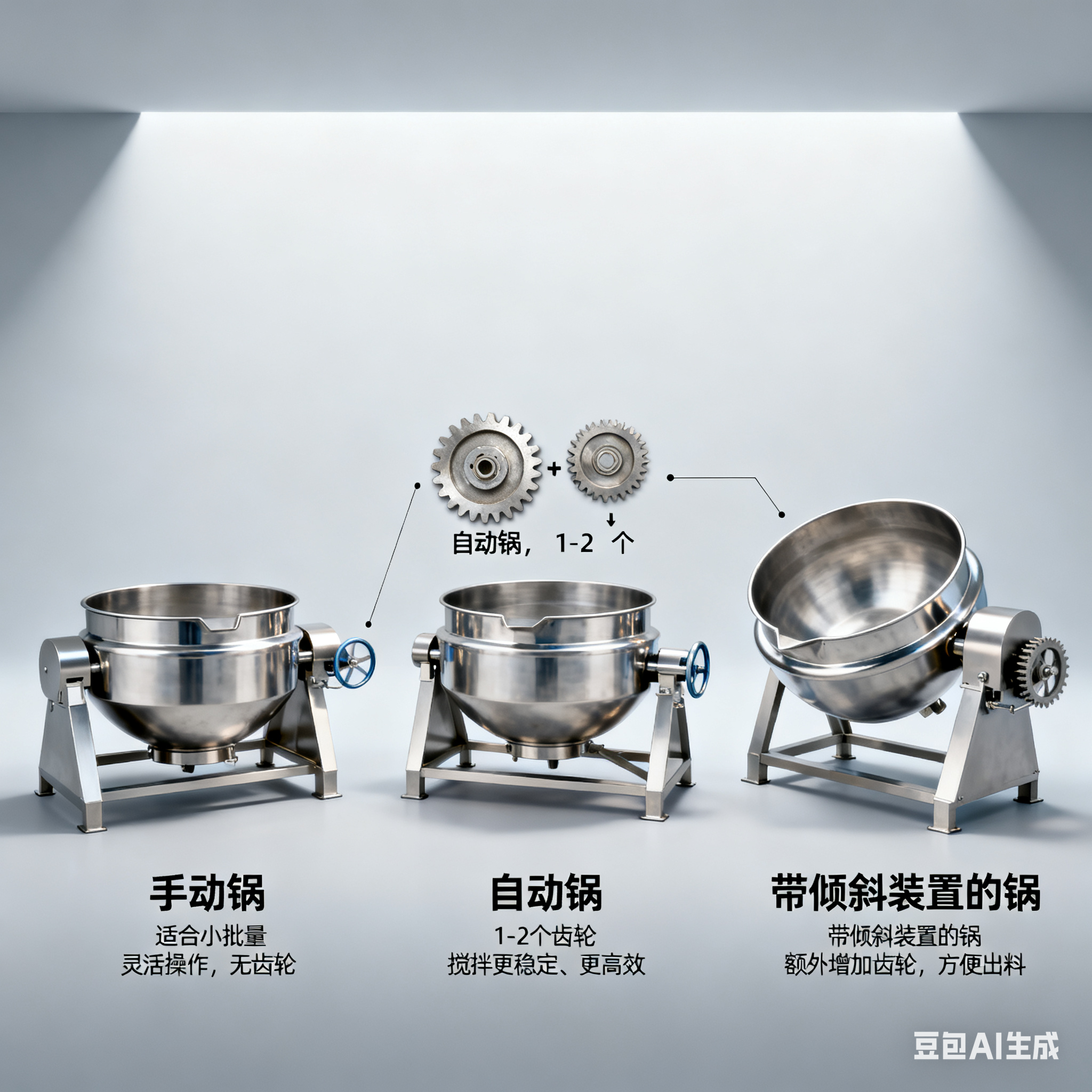 304 不锈钢电加热夹层锅，有几个齿轮？(图6)