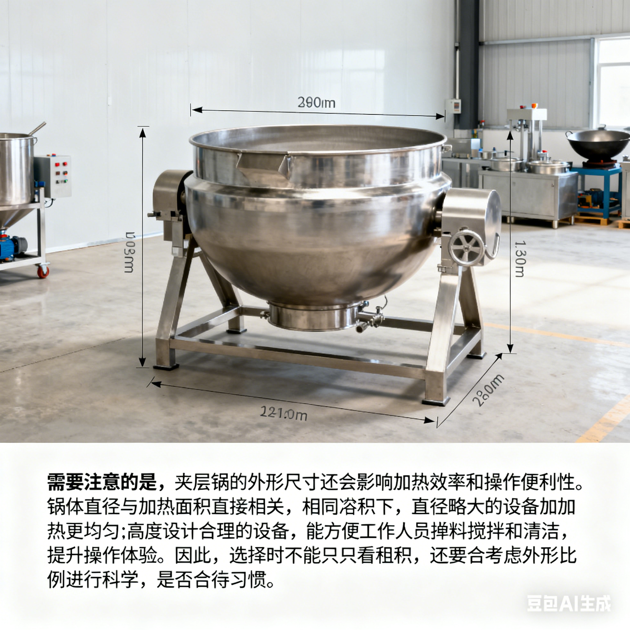 夹层锅外形尺寸有哪些讲究？(图5)