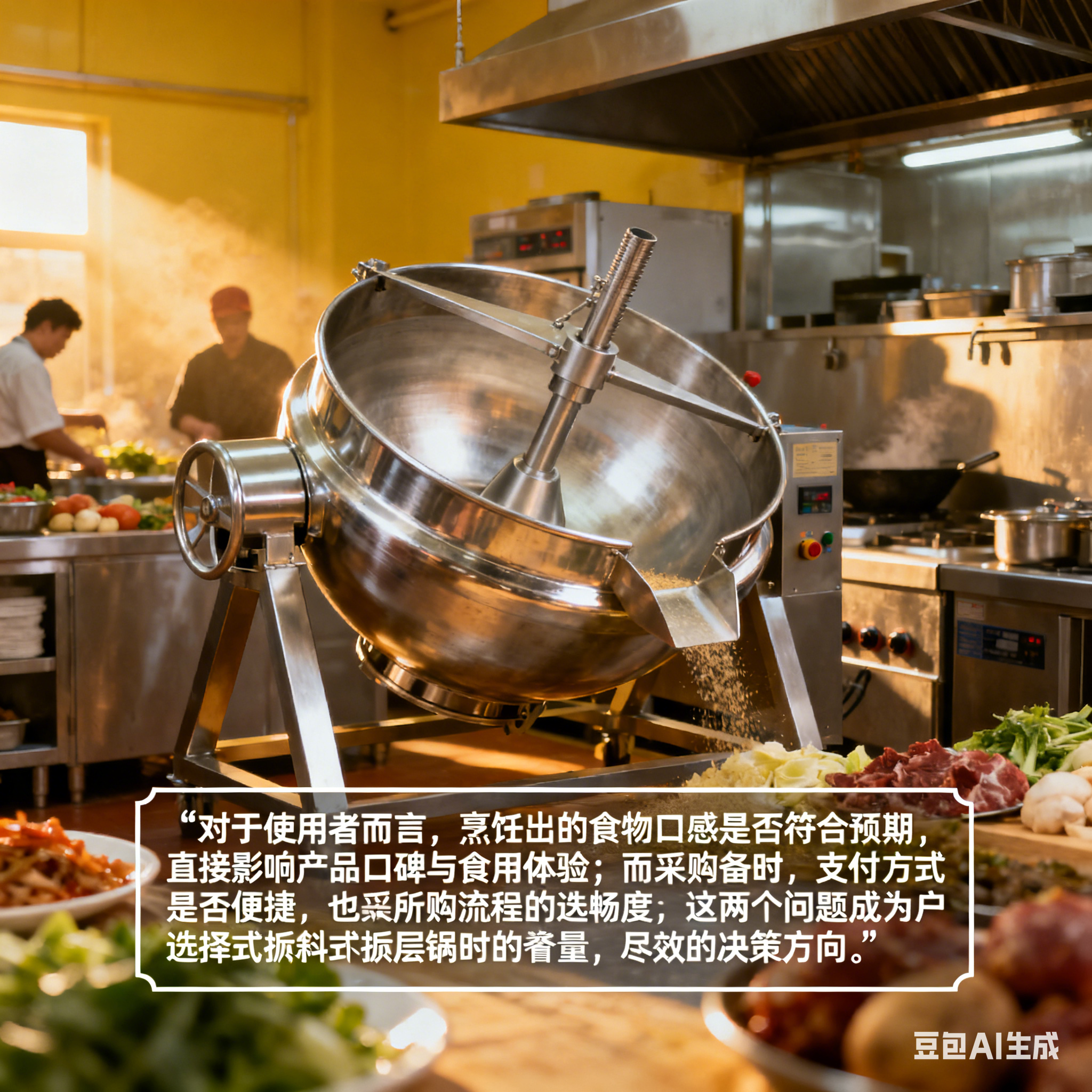 可倾斜式夹层锅做出的食物口感好吗？支持银行卡支付吗？(图1)