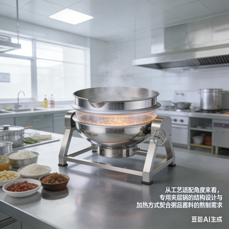 食堂粥品酱料熬制怎样更省心？专用夹层锅适配吗？(图3)